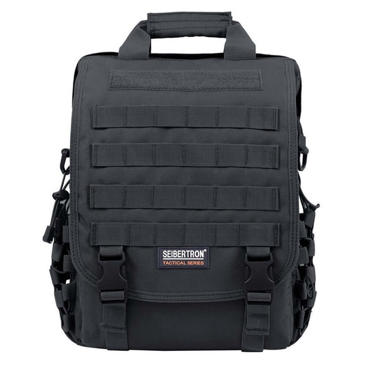 Waterproof tactical sling bag designed to securely carry laptops and essentials.