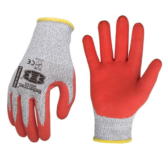Seibertron S-Flexible 02 13G HPPE Nitrile Coated Sandy Anti-Slip Palm Cut 5 Level Safety Work Gloves