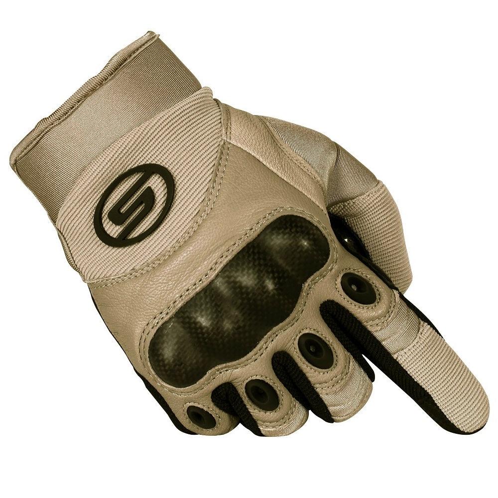 Seibertron Carbon Fiber Hard Knuckle Sheepskin Palm Motorcycle Gloves