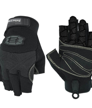 Seibertron Half Finger Padded Palm Lightweight Breathable Climbing Rope Gloves for Climbers, Rock Climbing, Rescue, Adventure, Sailing, Kayaking, Outdoor Sports - SeibertronSports Gloves