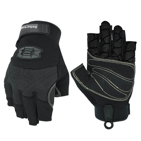 Seibertron Half Finger Padded Palm Lightweight Breathable Climbing Rope Gloves for Climbers, Rock Climbing, Rescue, Adventure, Sailing, Kayaking, Outdoor Sports - SeibertronSports Gloves