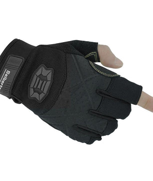 Seibertron Half Finger Padded Palm Lightweight Breathable Climbing Rope Gloves for Climbers, Rock Climbing, Rescue, Adventure, Sailing, Kayaking, Outdoor Sports - SeibertronSports Gloves