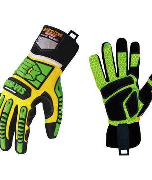 Seibertron HIGH - VIS SDXG2 Dexterity Super Grip GEL Oil & Gas Anti - Vibration Impact Protection Safety Gloves CE EN388 4131 - SeibertronSports Gloves