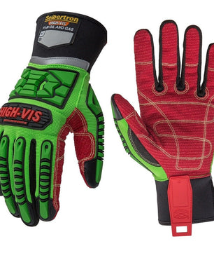 Seibertron HIGH - VIS WPC5 Level 5 Cut Resistant Cold Weather Condition Waterproof Impact Oil and Gas Safety Gloves - SeibertronTools