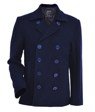 Seibertron Men's Woolen Coat US Navy Type 80% Wool USN Pea Coat - SeibertronApparel522010207311