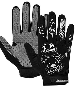 Seibertron Patented P.G.M.G - 1 Pet Hair Remover Grooming Gloves(Not fit Long Hair Dog) - SeibertronPet Products