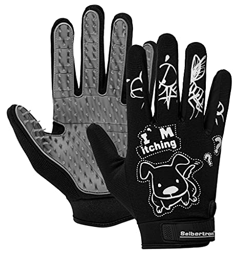 Seibertron Patented P.G.M.G - 1 Pet Hair Remover Grooming Gloves(Not fit Long Hair Dog) - SeibertronPet Products