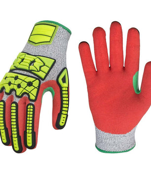 Seibertron S - Flexible 04 HPPE Oilfield Impact Cut 5 Sandy Nitirle Hand Coated Mechanical Gloves - Seibertron
