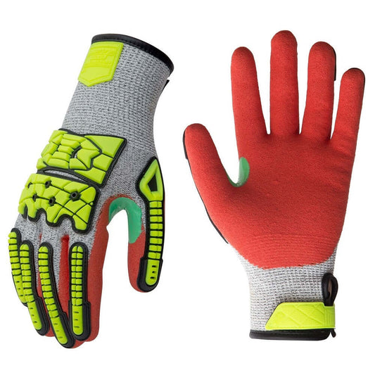 Seibertron S - Flexible 07 IVN TPR Sewing Impact 13G HPPE Shell Mechanic Gloves Anti - cut Oil and Gas Level 5 Cut Resistant Safety Glove - Seibertron