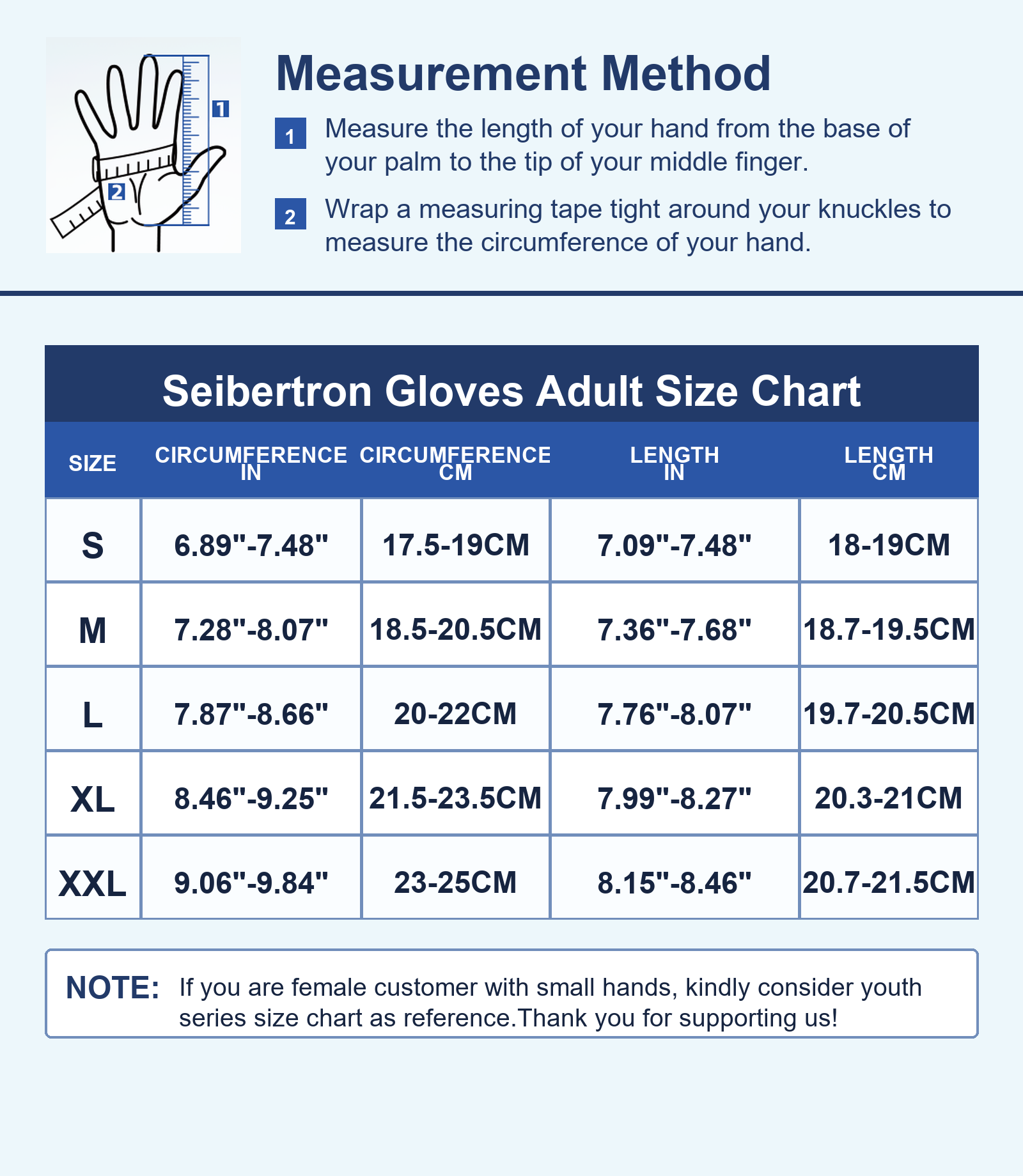 Seibertron black driving gloves adult size chart